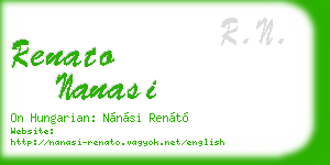renato nanasi business card